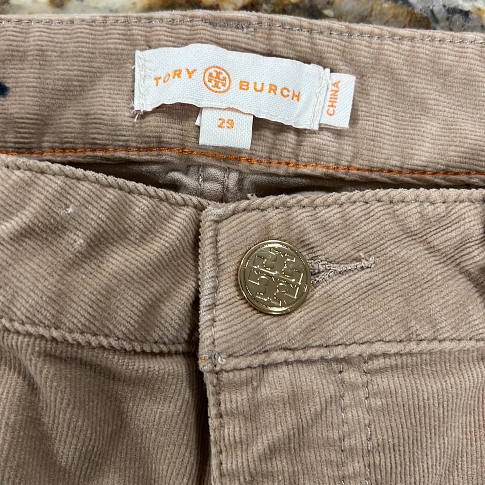 Tory Burch straight leg corduroy pants size 29 - Picture 2 of 11